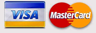 We Accept Visa and Mastercard We Accept Visa and Mastercard